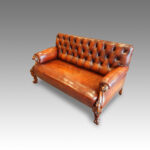 Victorian leather gentlemans club sofa Now Sold - Image 3