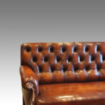 Victorian leather gentlemans club sofa Now Sold - Image 5