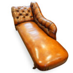 Victorian leather chaise lounge - Image 6