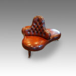 Victorian leather conversation seat - Image 2