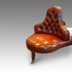 Victorian leather conversation seat - Image 5
