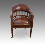 Victorian leather desk chair