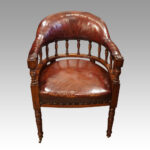 Victorian leather desk chair