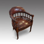 Victorian leather desk chair - Image 9