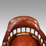 Victorian leather desk chair - Image 7