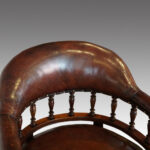 Victorian leather desk chair - Image 8