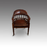 Victorian leather desk chair - Image 6