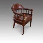 Victorian leather desk chair - Image 3