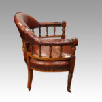 Victorian leather desk chair - Image 3