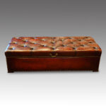 Victorian leather ottoman