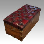 Victorian leather camphorwood ottoman - Image 10