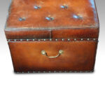 Victorian leather ottoman - Image 4