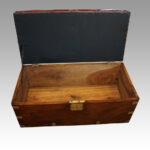 Victorian leather camphorwood ottoman - Image 5