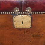 Victorian leather camphorwood ottoman - Image 4