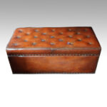 Victorian leather ottoman - Image 2