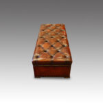 Victorian leather ottoman - Image 2