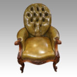 Victorian leather reading chair