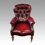 Victorian leather reading chair