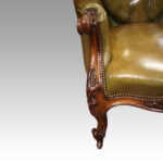 Victorian leather reading chair - Image 6
