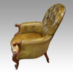 Victorian leather reading chair - Image 2