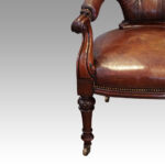 Victorian leather reading desk chair - Image 5