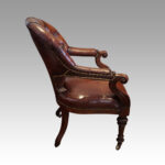 Victorian leather reading desk chair - Image 2
