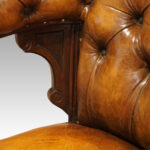 Victorian leather revolving desk chair - Image 6