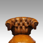 Victorian leather revolving desk chair - Image 5