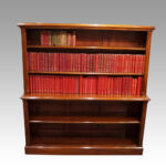 Victorian mahogany 2 tier open bookcase