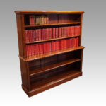 Victorian mahogany 2 tier open bookcase - Image 4