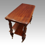 Victorian mahogany 2 tier dumb waiter - Image 3