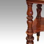 Victorian mahogany 2 tier dumb waiter - Image 2