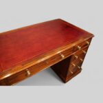 Victorian mahogany 9 drawer pedestal desk - Image 4