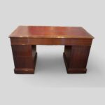 Victorian mahogany 9 drawer pedestal desk - Image 9