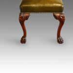 Victorian mahogany and leather stool in Georgian manner - Image 4