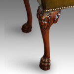 Victorian mahogany and leather stool in Georgian manner - Image 3