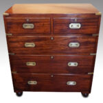 Victorian mahogany campaign chest
