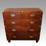 Victorian mahogany campaign chest