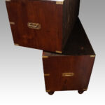 Victorian mahogany campaign chest - Image 4