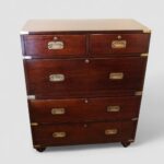 Victorian mahogany campaign chest