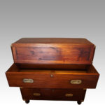 Victorian mahogany campaign chest - Image 3