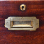 Victorian mahogany campaign chest - Image 5
