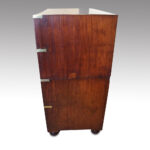 Victorian mahogany campaign chest - Image 4