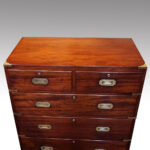 Victorian mahogany campaign chest - Image 2