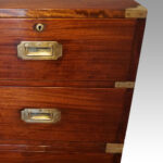 Victorian mahogany campaign chest - Image 7