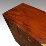 Victorian mahogany campaign chest - Image 3