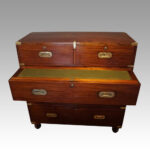 Victorian mahogany campaign chest - Image 2
