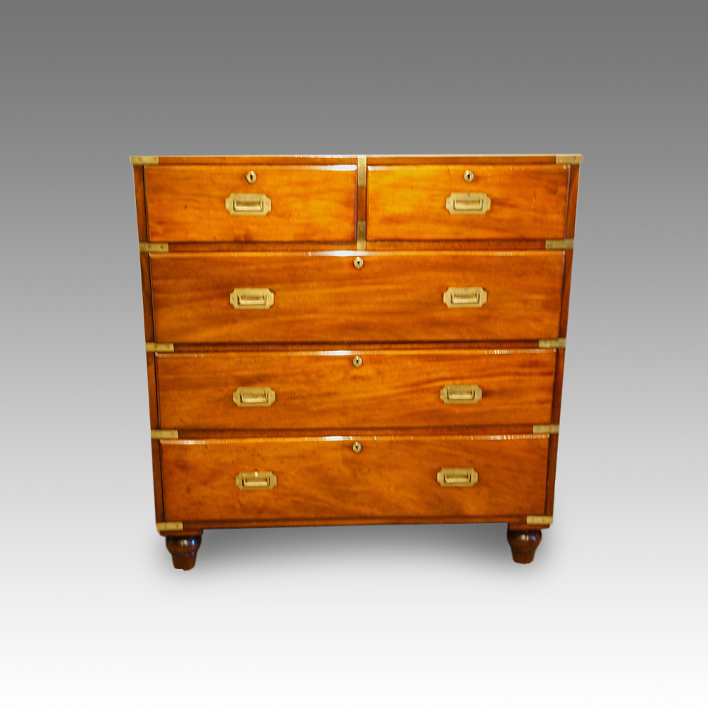 Victorian-mahogany-campaign-chest.jpg Victorian mahogany campaign chest Now Sold - Image 1