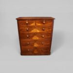 Victorian Mahogany Chest of Drawers | Antique Flame Veneer