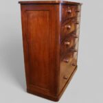 Victorian Mahogany Chest of Drawers | Antique Flame Veneer - Image 4